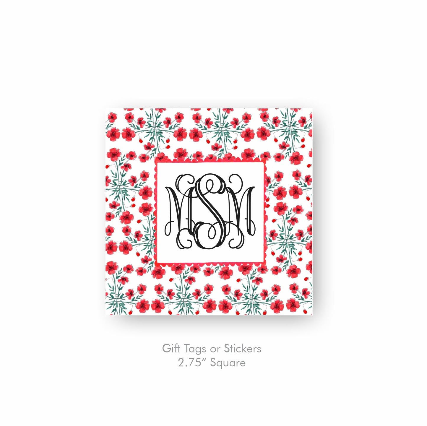 Poppy Monogram Notepad