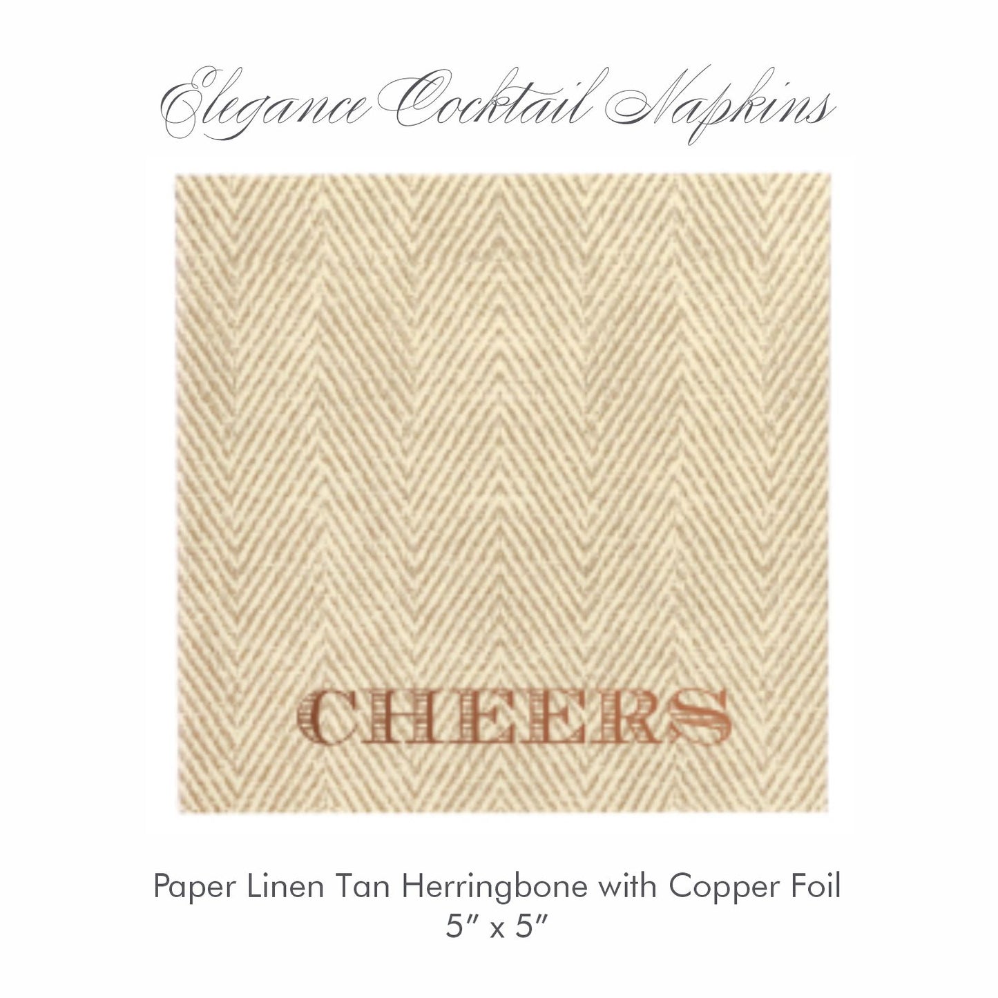 Elegance Paper Linen Cocktail Napkins