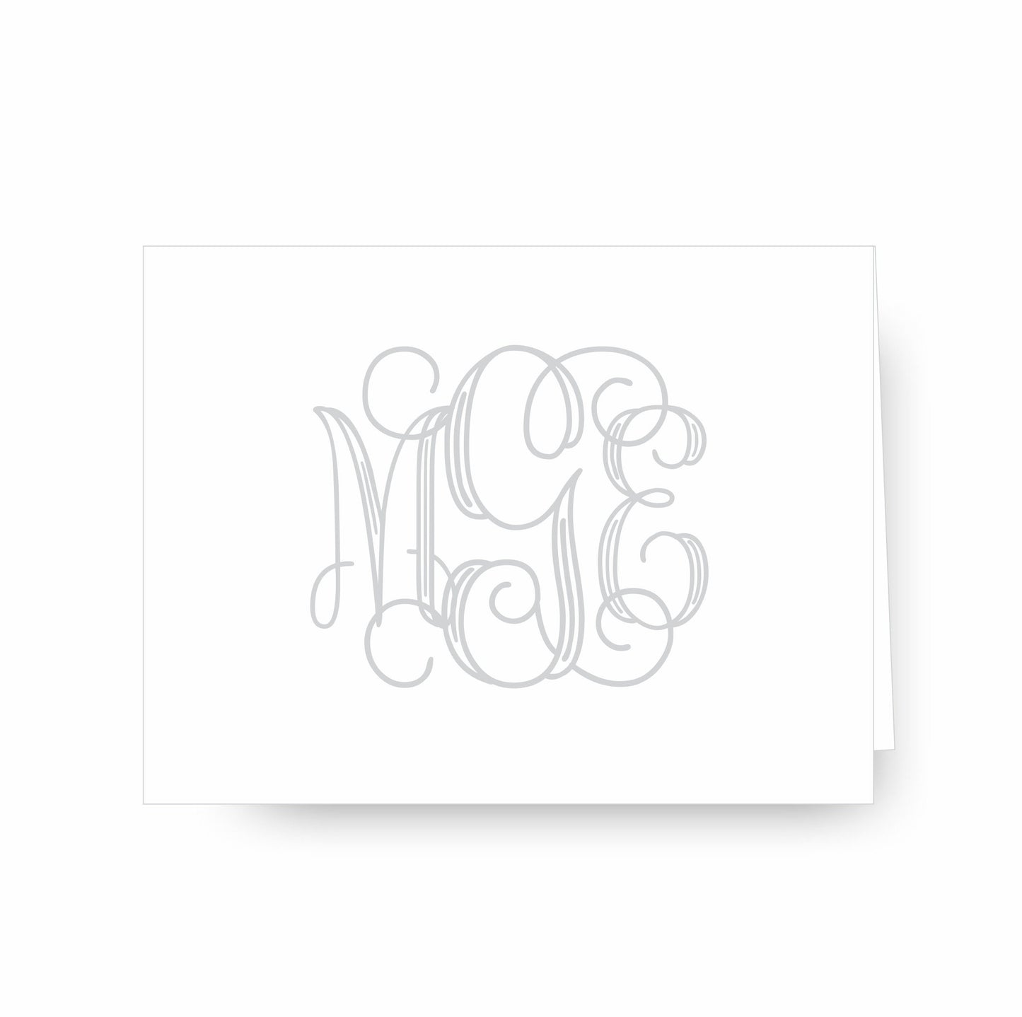 Traditional Interlocking Monogram Notecards