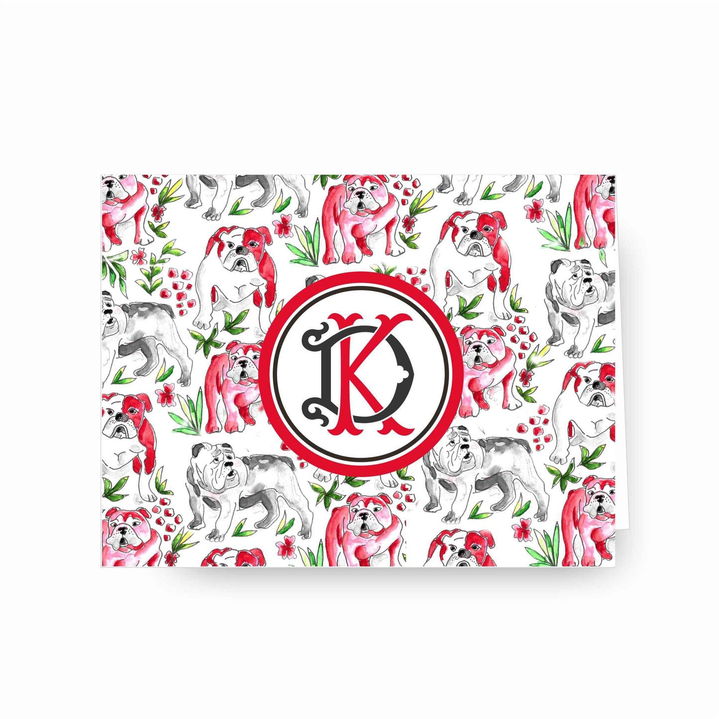 Bulldog Notepad, Red & Black