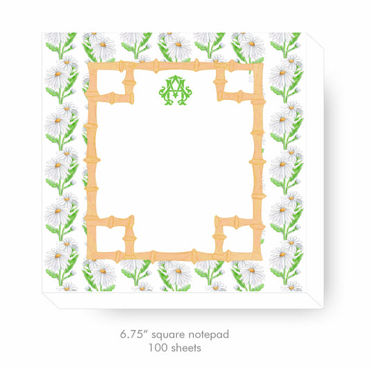 Daisy Monogram Notepad