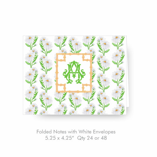 Daisy Monogram Notecards