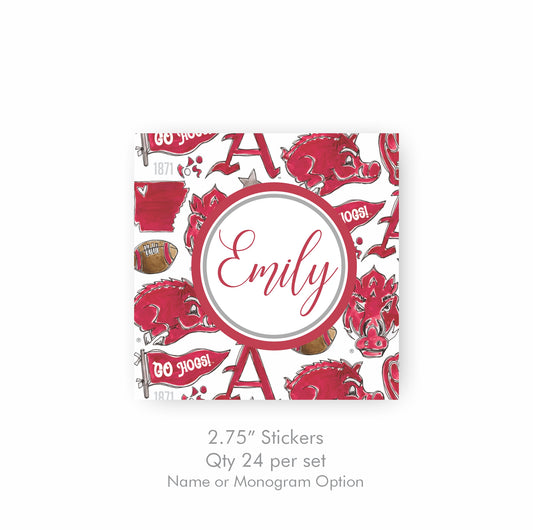 Arkansas Razorback Gift Tags