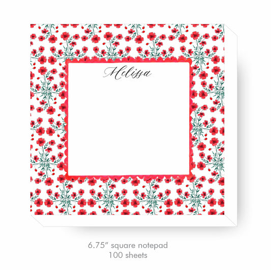 Poppy Monogram Notepad