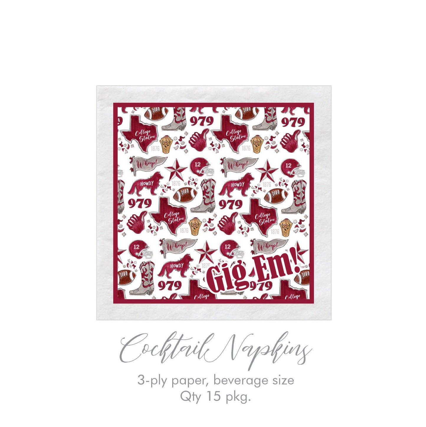 Texas A&M Cocktail Napkins