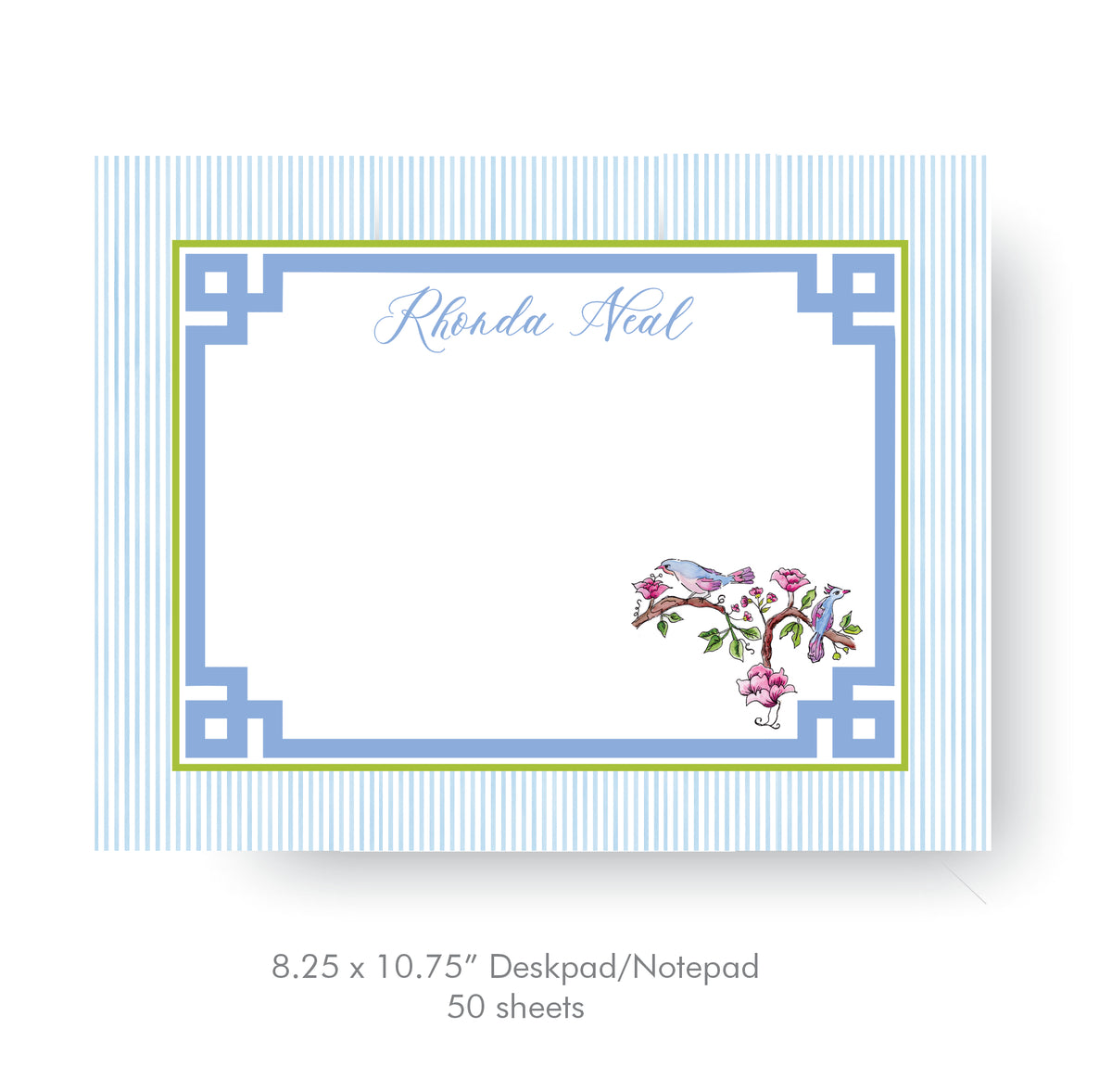 Bird Notepad in Blue