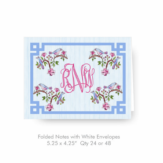 Bird Notepad in Blue