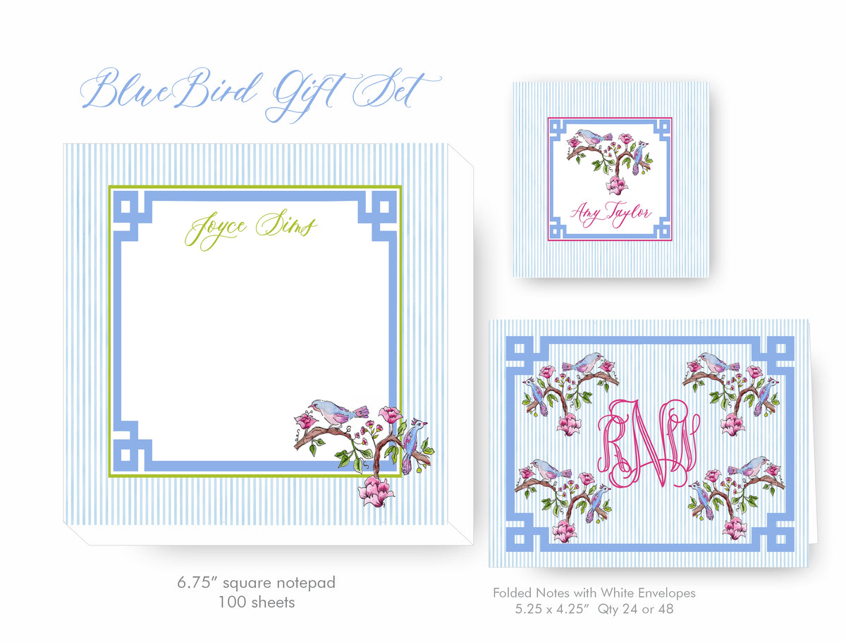 Blue Bird Stationery Set