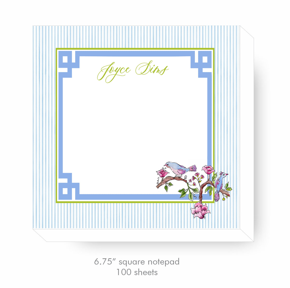 Bird Notepad in Blue