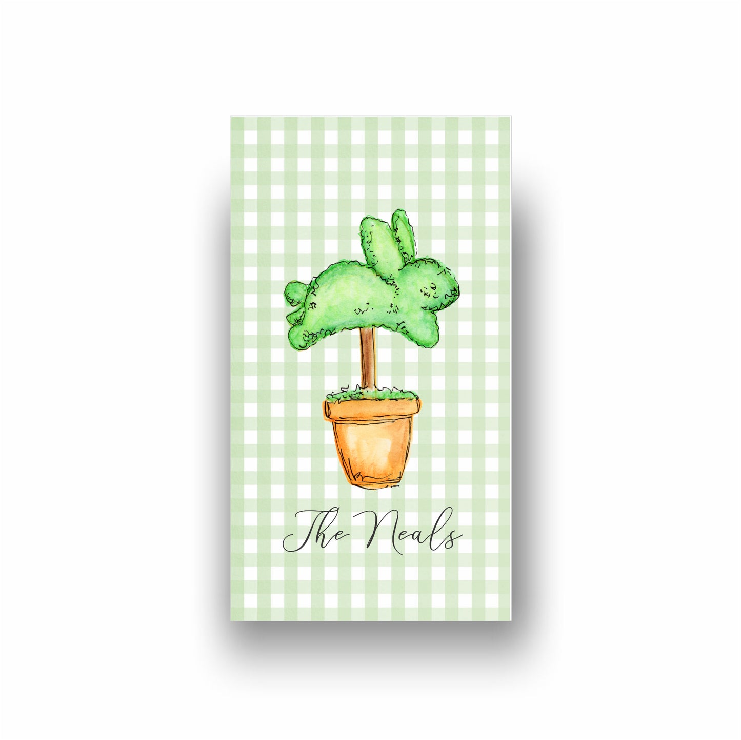 Gingham Bunny Tags