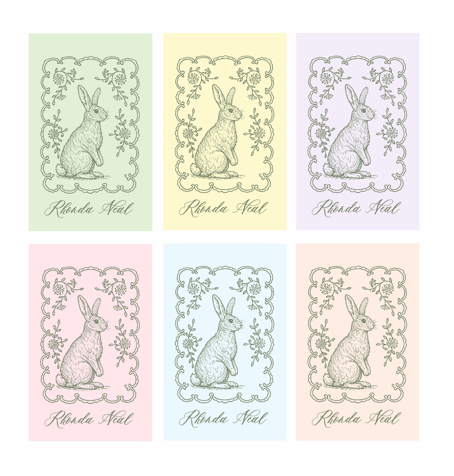 Lace Easter Bunny Tags by Rhonda Neal Shoppe