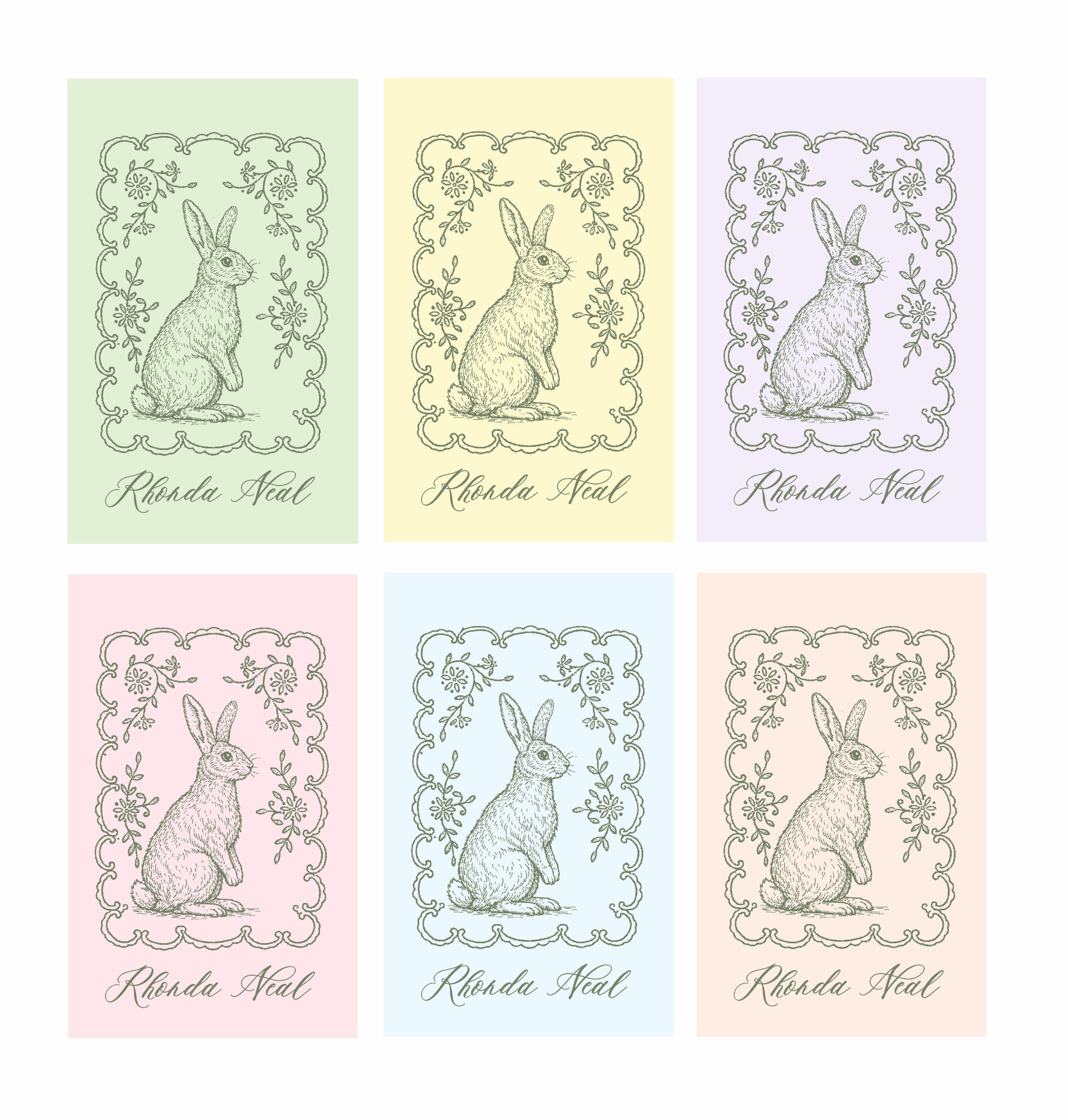 Lace Easter Bunny Tags by Rhonda Neal Shoppe