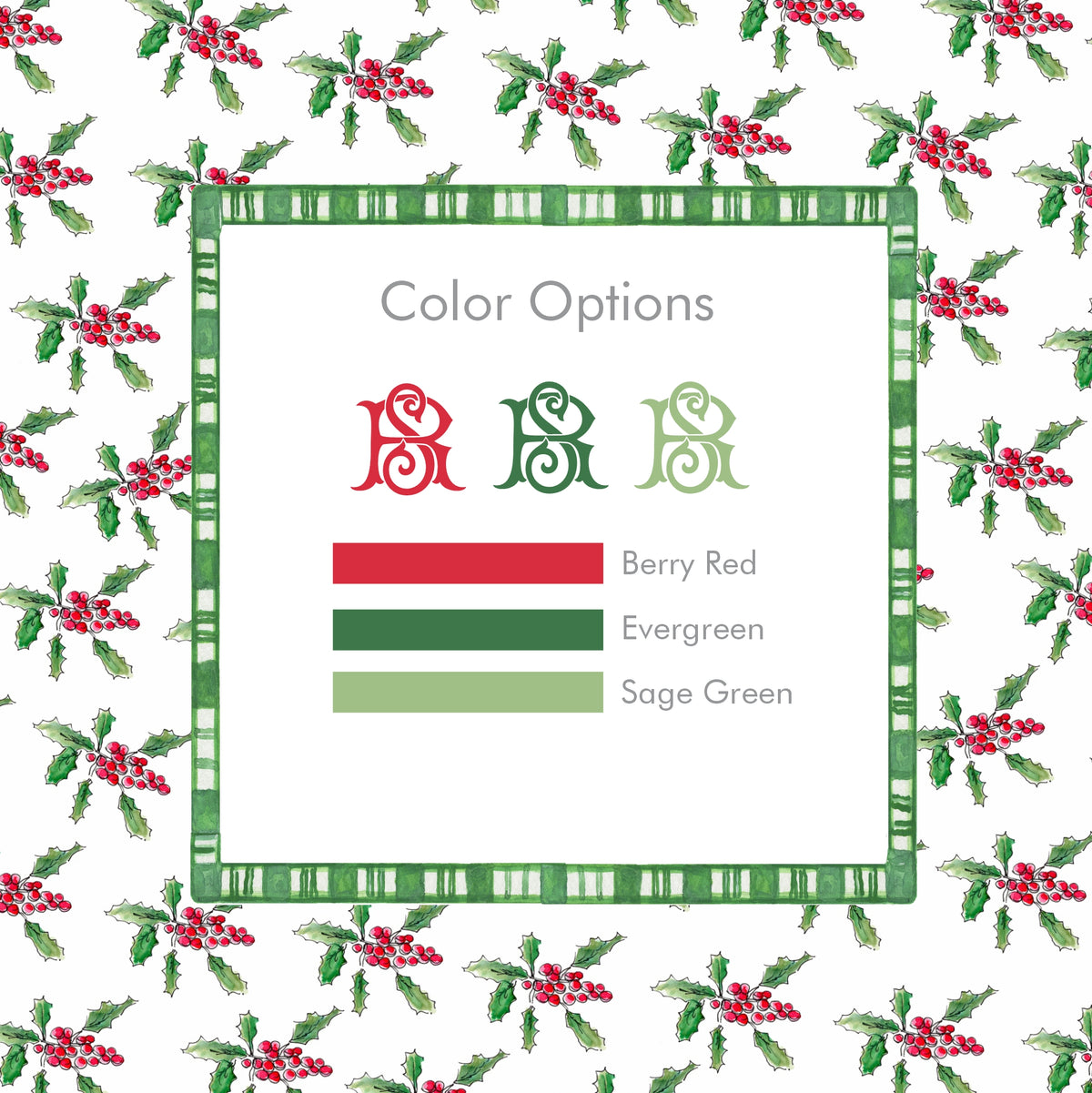 Holly Berry Stationery Set