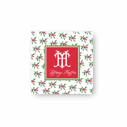 Holly Berry Monogram Gift Tags