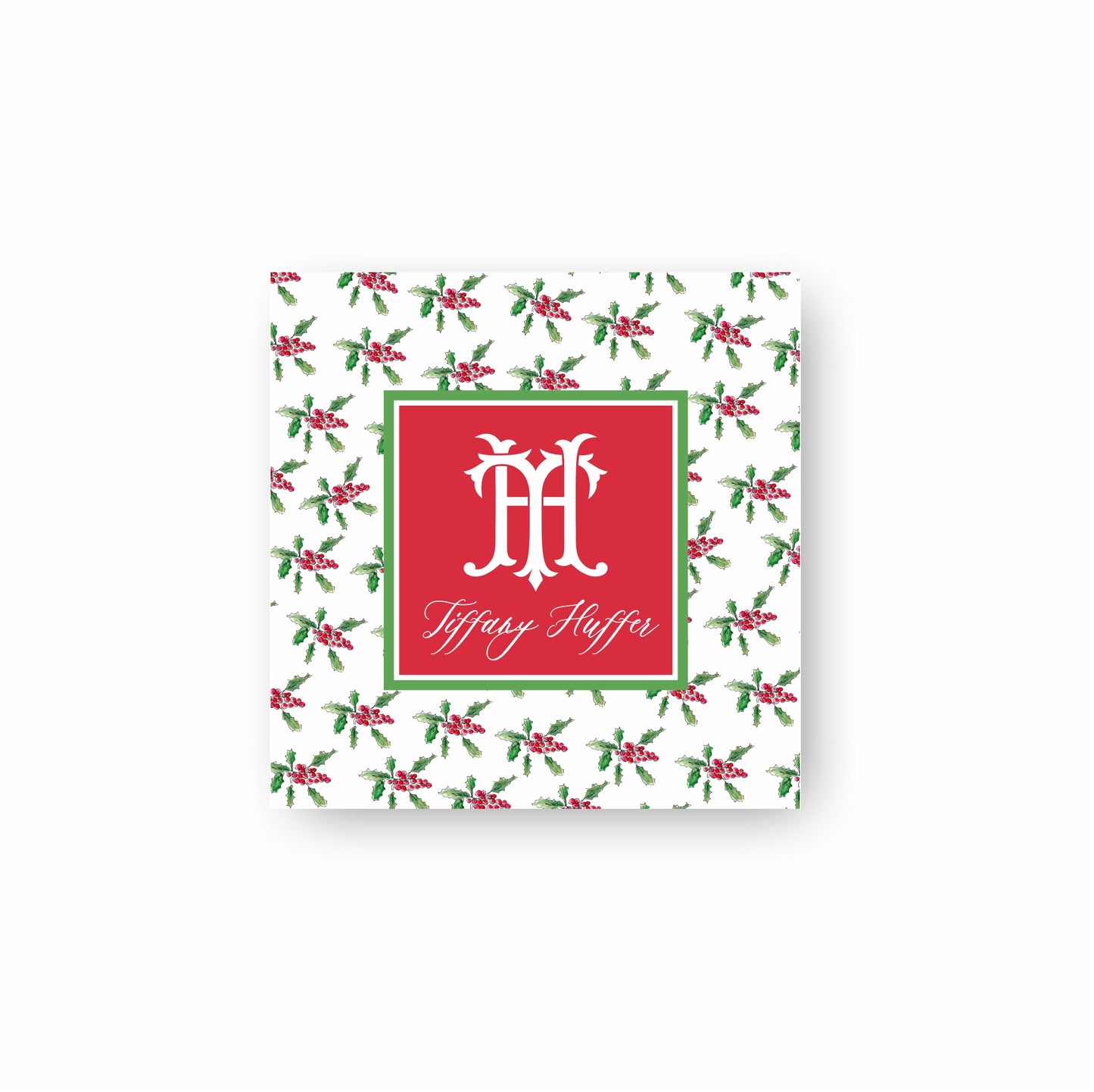 Holly Berry Pattern Tag