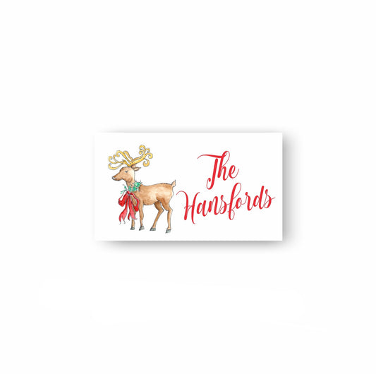 Reindeer Bow Gift Tag