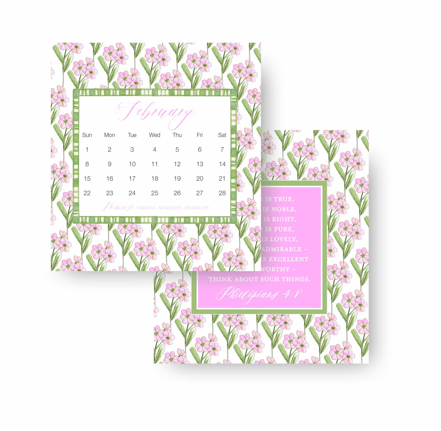 2026 Birth Flower Desk Calendar Gift Box