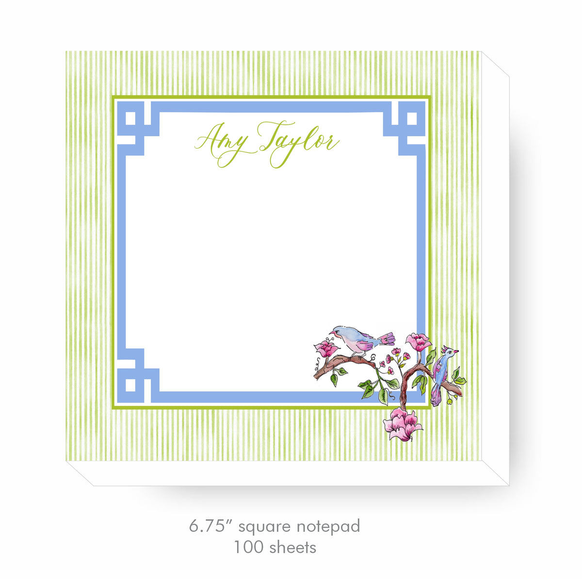 Bird Notepad in Green