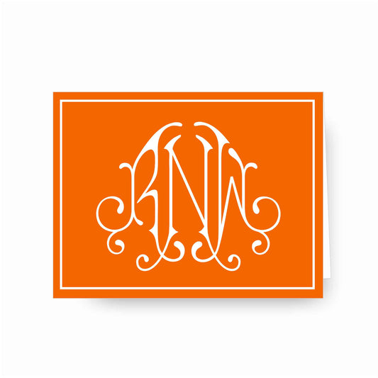 Traditional Color Monogram Notecards