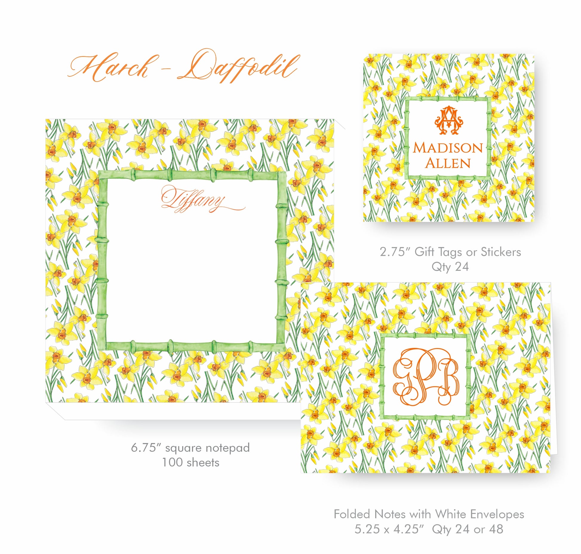 Daffodil Stationery Set