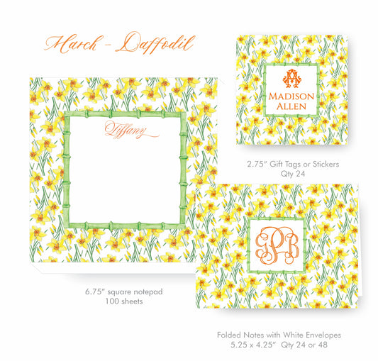 Daffodil Stationery Set