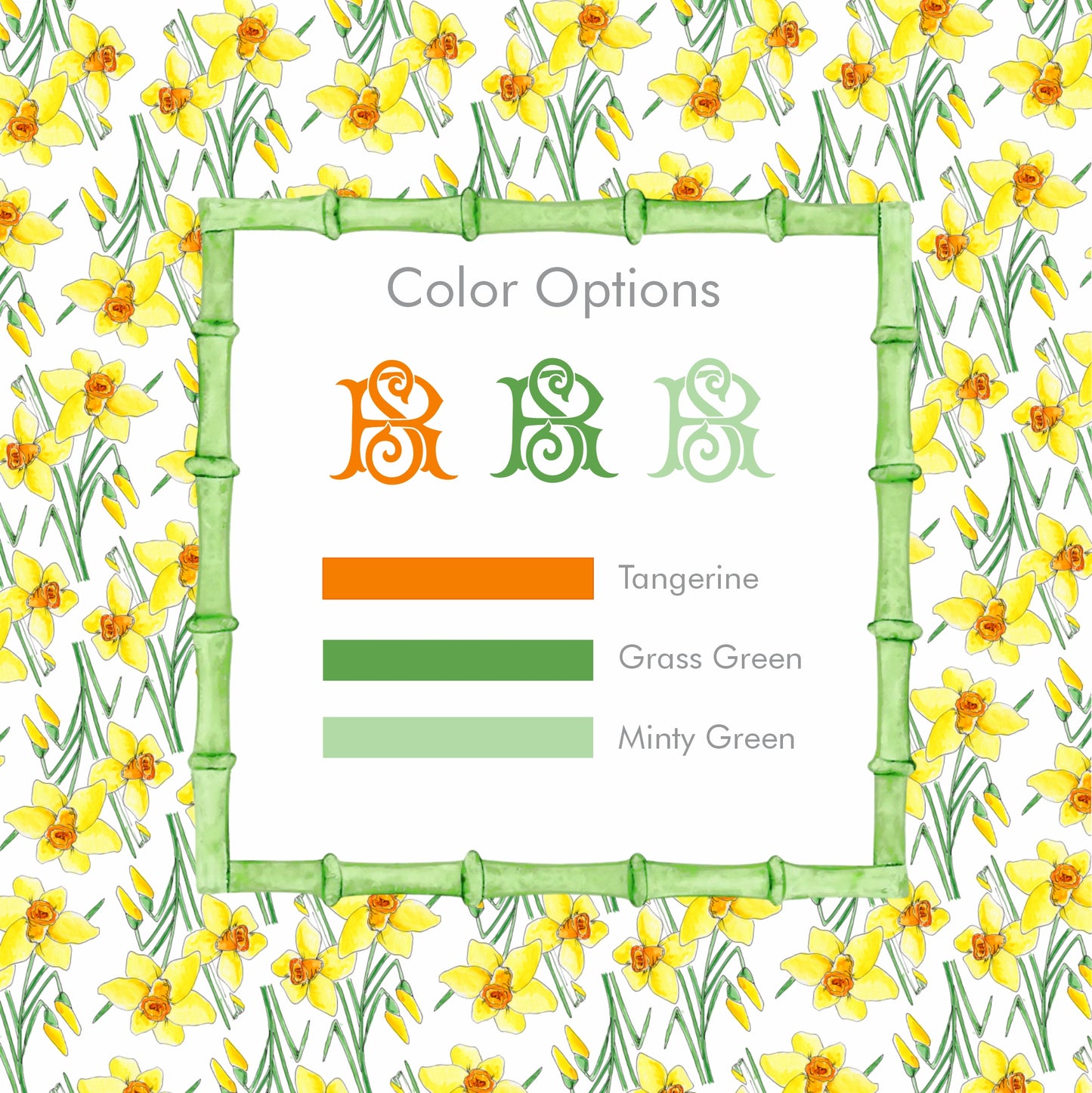 Daffodil Monogram Stationery Set