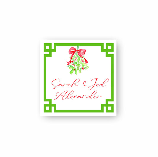 Mistletoe Bow Gift Tag