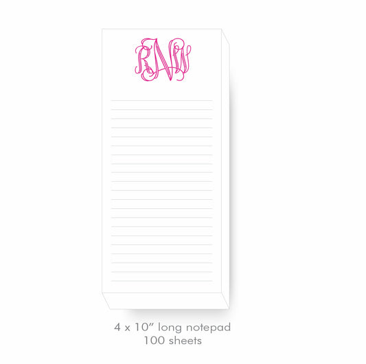 Monogram List Pad Rhonda Neal Shoppe 