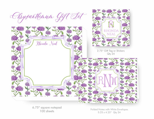 Chrysanthemum Stationery Set