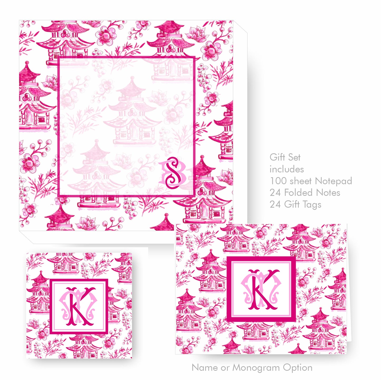 Pink Chinoiserie Notecards