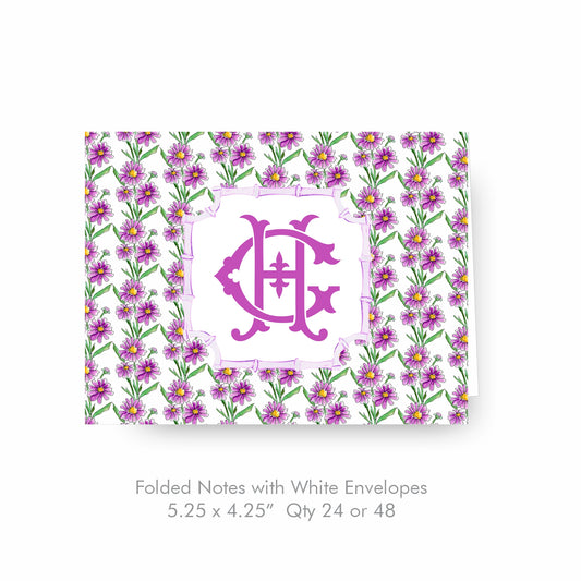 Aster Monogram Notecards