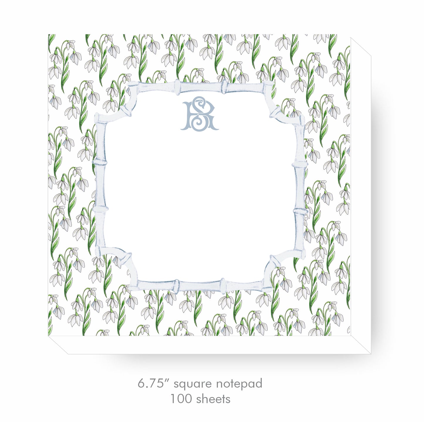 Snowdrop Notepad by Rhonda Neal Shoppe