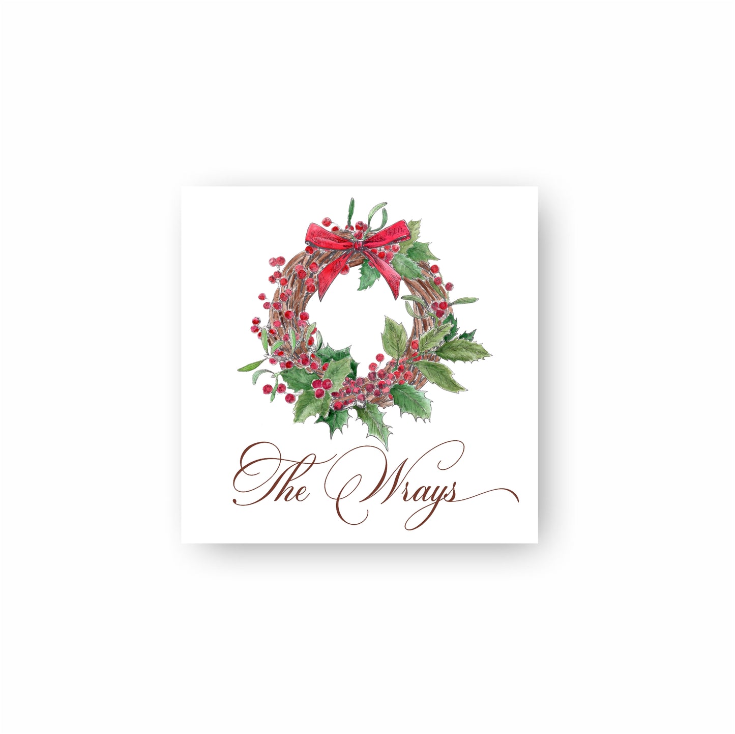 Vintage Holly Grapevine Wreath