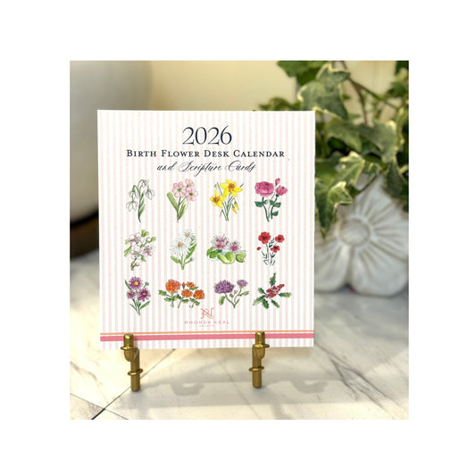 2026 Birth Flower Desk Calendar Gift Box