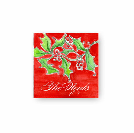 Red Holly Gift Tags