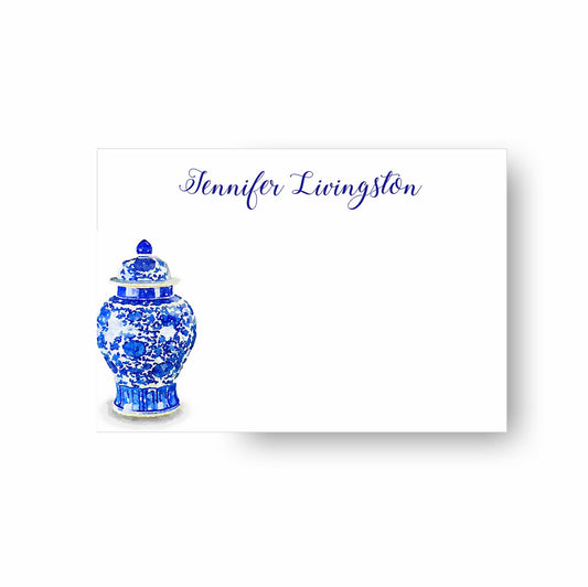 Blue and White Ginger Jar Flat Notes