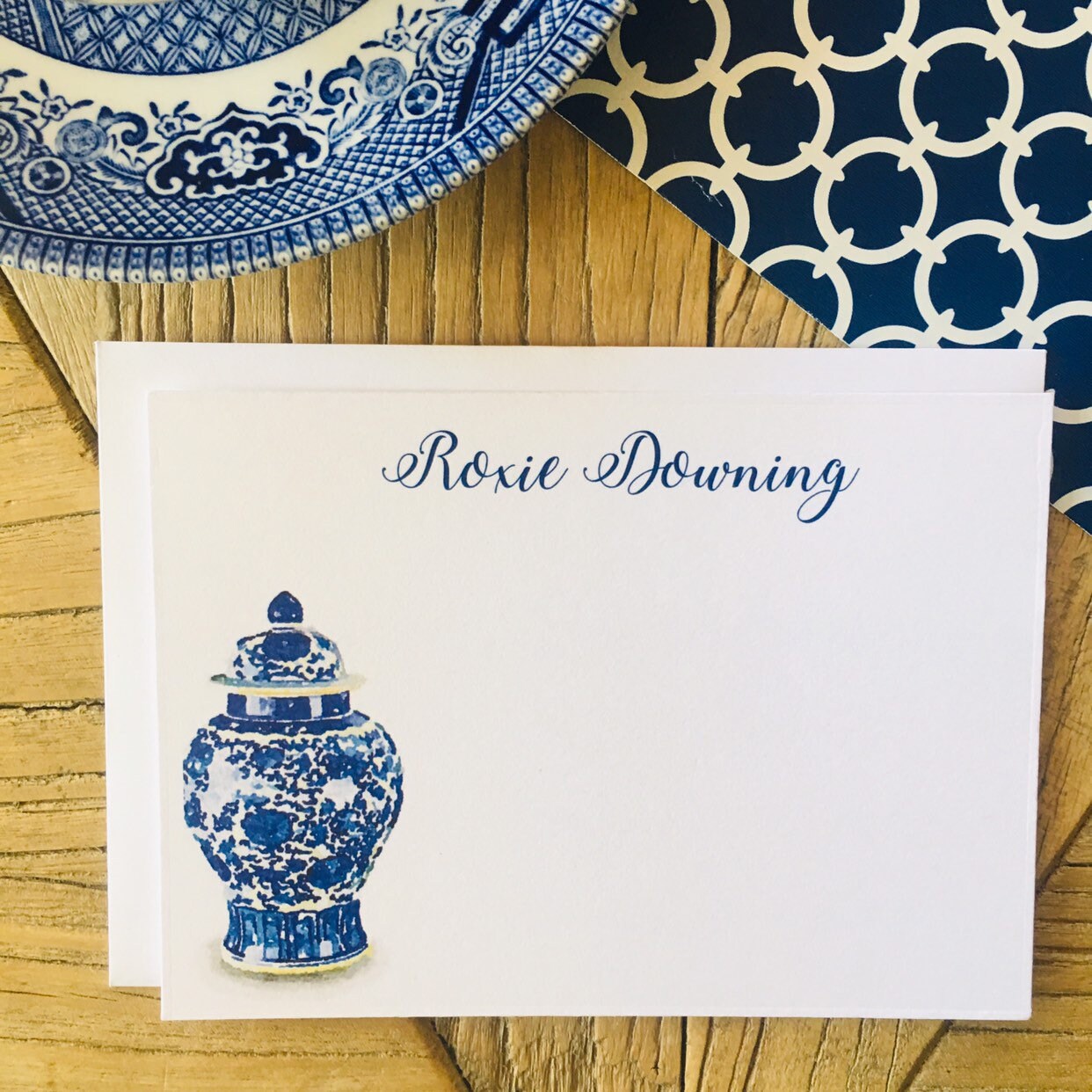 Blue and White Ginger Jar Flat Notes