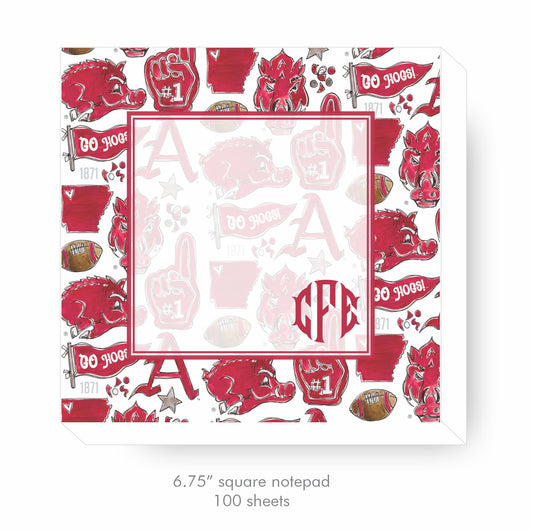 Arkansas Razorback Notepad